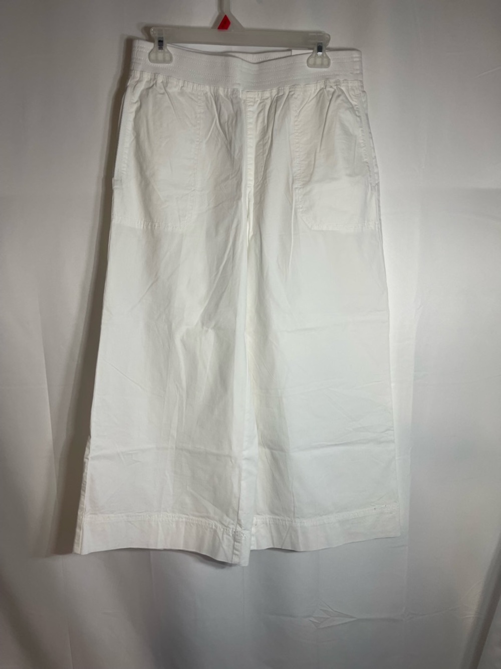 Chico's White Cropped Wide-Leg Pants